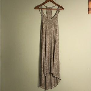 Black and white striped sun dress